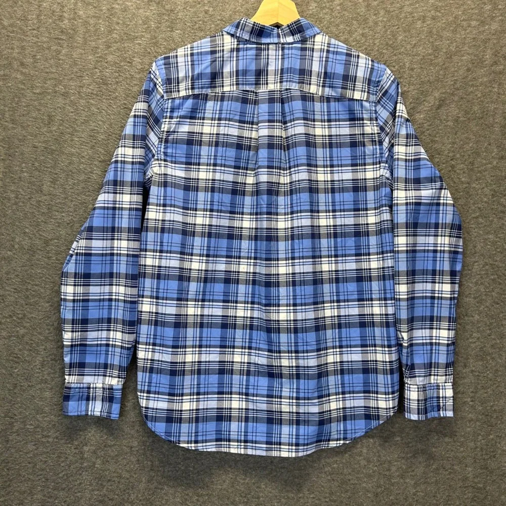 Polo Ralph Lauren Performance Kids Blue Plaid Button Down Shirt XL 18-20 L/S